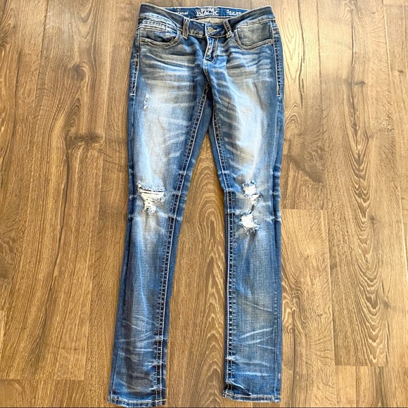 BKE BLACK FIT 53 Distressed Skinny 26x32
